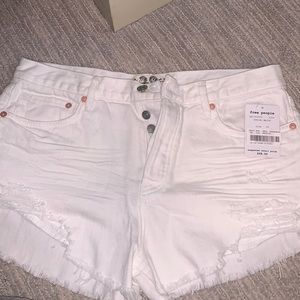 Brand New W Tags White Free People Denim Shorts
